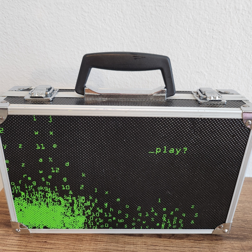 Black and Green Hard Case For Video Games